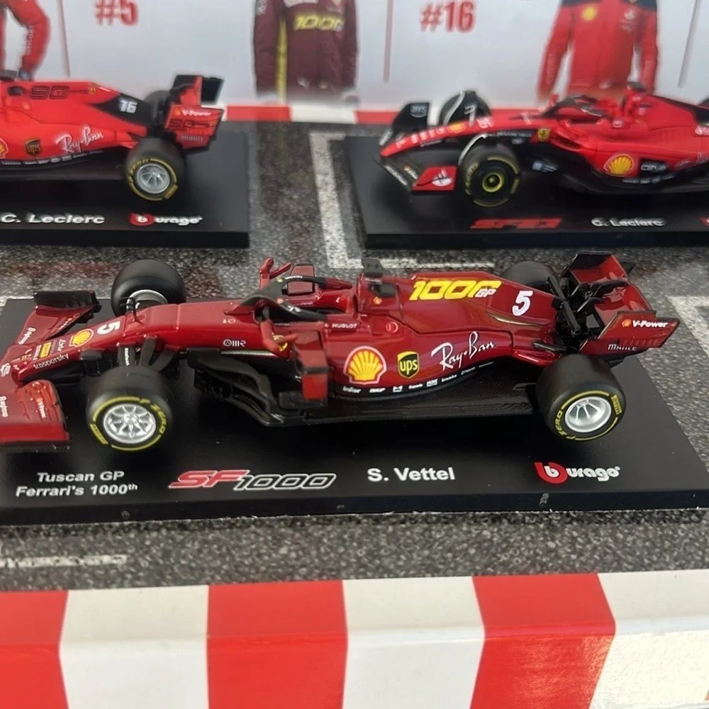 New Bburago 1:43 Ferrari Formula Racing Die-cast Model 6-pack